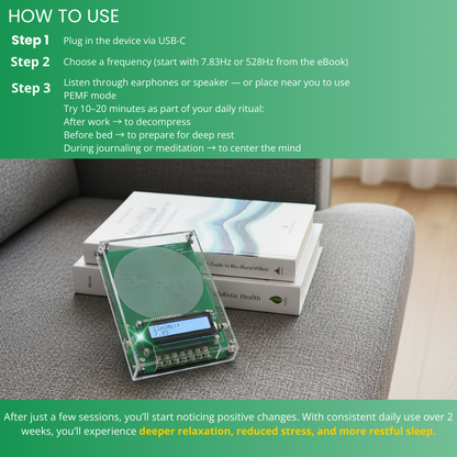 Bio-Healing Frequency Generator V2 - Your Journey to Restful Sleep & Stress-Free Living